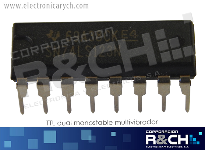 NTE74LS123 TTL dual monostable multivibrador 74LS123