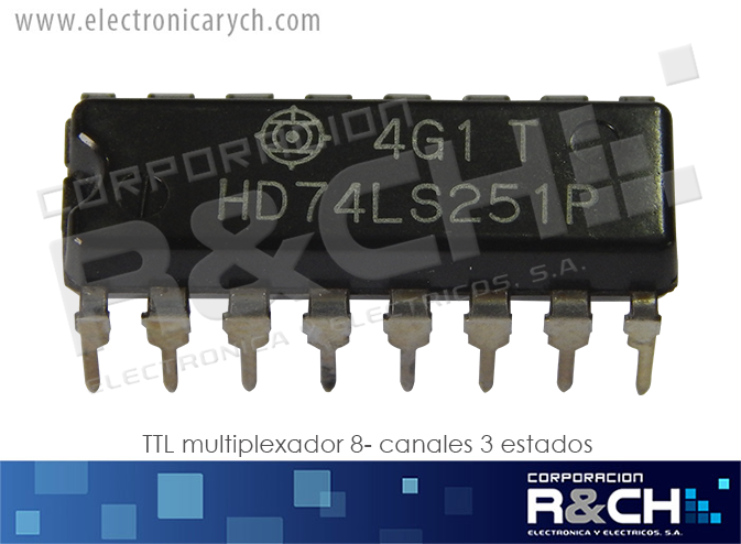 NTE74251 TTL multiplexador 8- canales 3 estados 74LS251