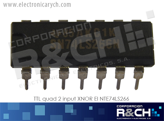 NTE74266 TTL quad 2 input XNOR 74LS266