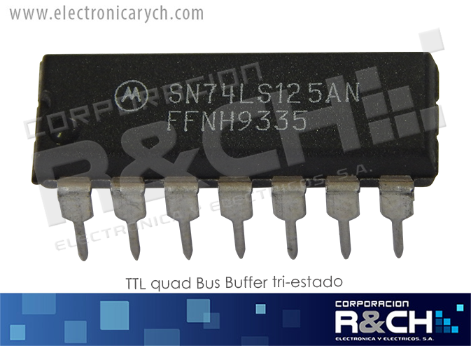 NTE74125 TTL quad Bus Buffer tri-estado 74LS125
