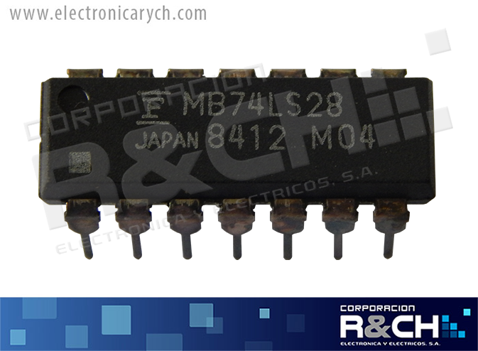 NTE74LS28 TTLquad 2 imput NOR buffer/clock driver 74LS28