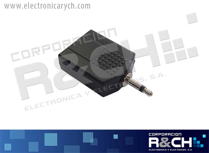 AD-006 adaptador jack 1/4x2 plug 3.5 mono P-253