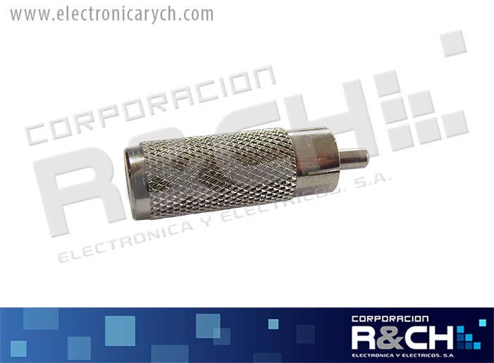 AD-1582 adaptador jack 3.5 mono a plug RCA metal P-126