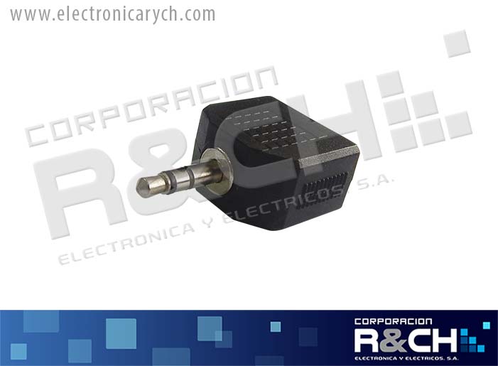 AD-014 adaptador jack 3.5x2 plug 3.5 stereo P-251