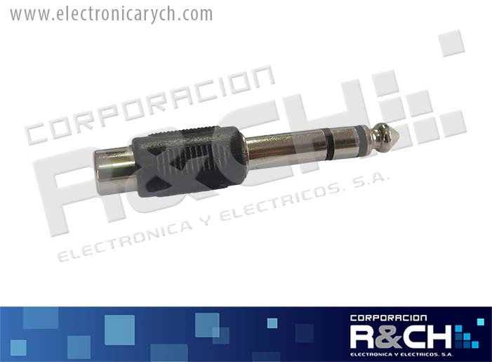 AD-025 adaptador jack RCA plug 1/4 stereo P-229