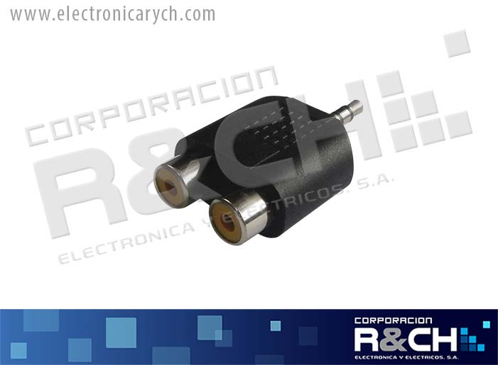 AD-022 adaptador jack RCAx2 plug 3.5 stereo