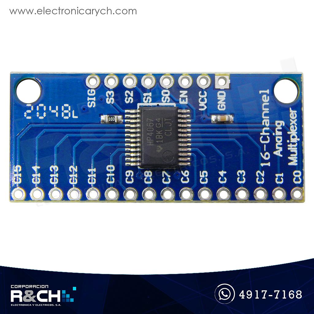 MD-74HC4067 Módulo multiplexor analógico digital de 16 canales para arduino 74HC4067