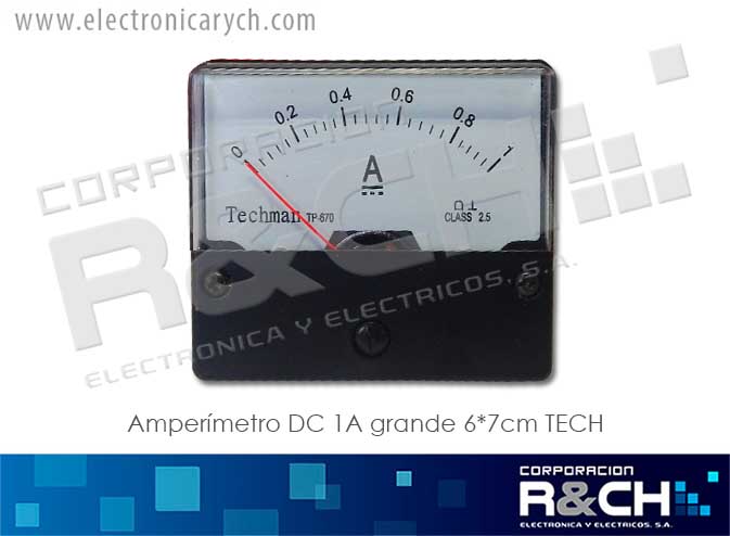 TP-6701A amperimetro DC 1A grande 6*7cm TECH