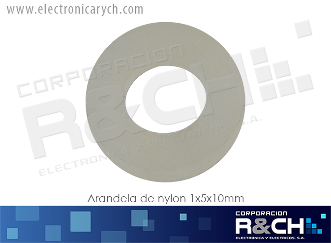 CN-M5 arandela de nylon 1x5x10mm