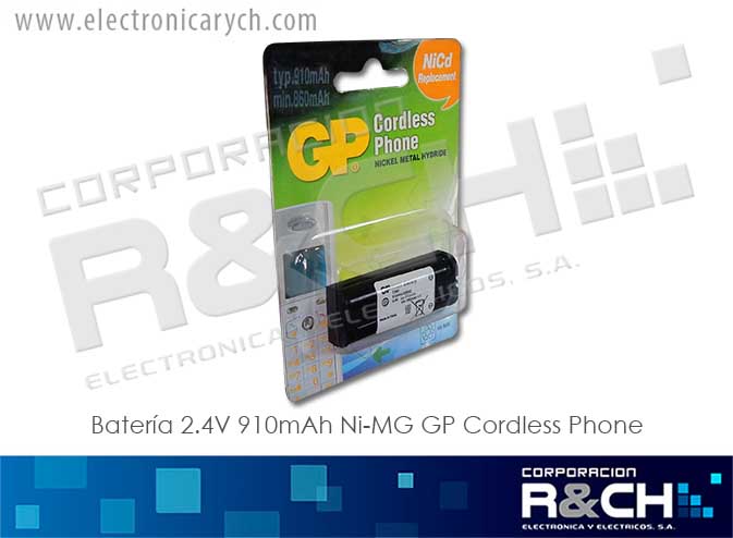 BT-T390 bateria 2.4V 910mAh Ni-MH GP Cordless Phone