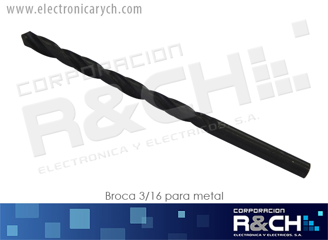 BC-3/16 Broca 3/16 Para Metal