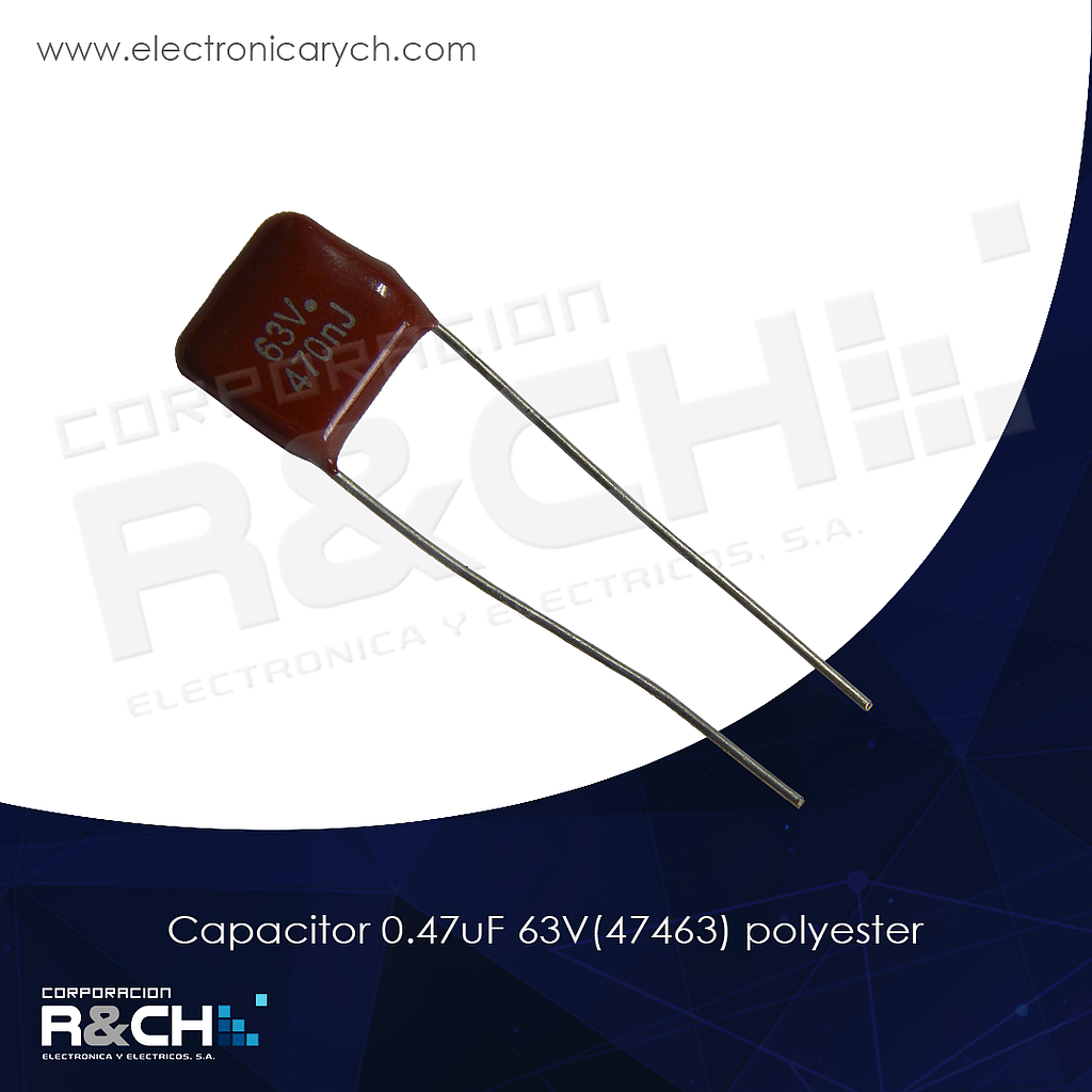 CP-0.47U/63 capacitor 0.47uF 63V(47463) polyester 470nF