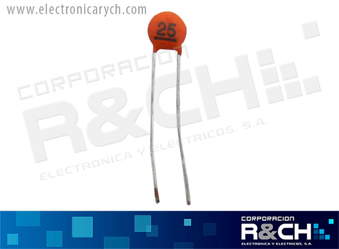 CC-25P/50 capacitor 25pF 50V