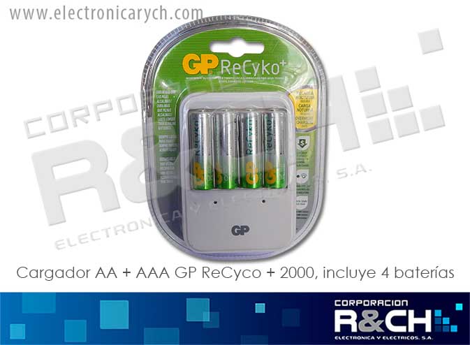 BT-PB420KO Cargador AA+AAA GP ReCyco+ 2000mAh
