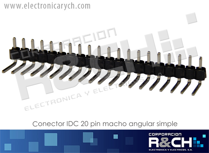 CN-IDC20MSA Conector IDC 20 Pin macho Angular Simple