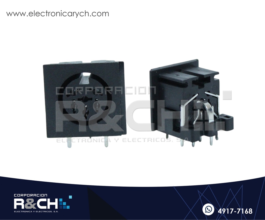 CN-MD6F Conector Mini Din 6 pin Hembra para Placa