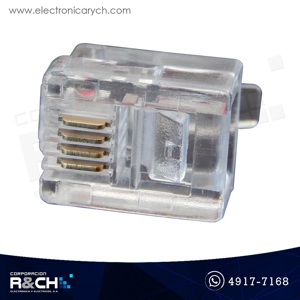 CN-RJ11 Conector RJ11 generico 4 contactos para cable plano