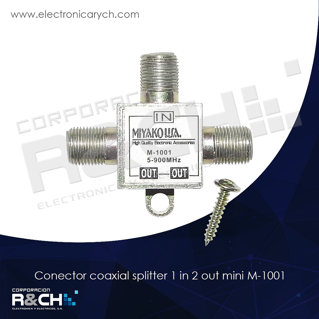 CN-CS-1/2M conector coaxial splitter 1 in 2 out mini M-1001