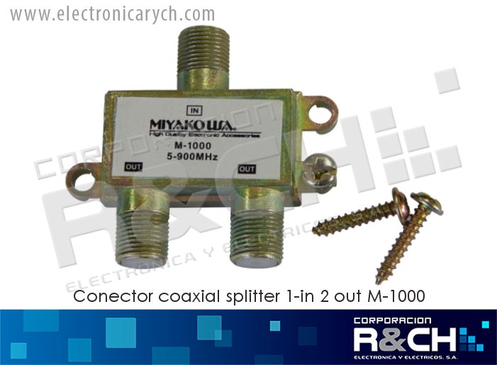 CN-CS-1/2 conector coaxial splitter 1-in 2 out M-1000