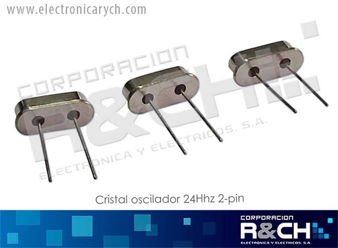 CR-24M/2 cristal oscilador 24Hhz 2-pin
