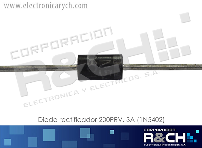 NTE5802 diodo rect. Si, 200PRV, 3A (1N5402)