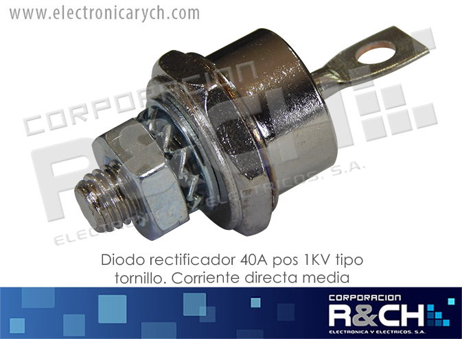 NTE6003 diodo rectificador 40A 1KV tipo tornillo
