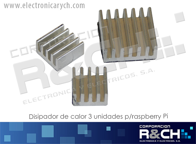 DS-RPIB disipador de calor 3 unidades p/raspberry Pi