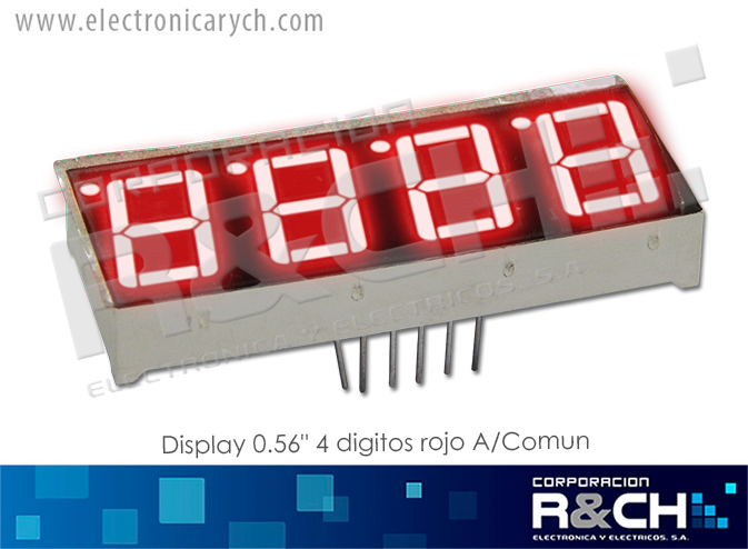 DP-4AC display 0.56" 4 digitos rojo A/Comun