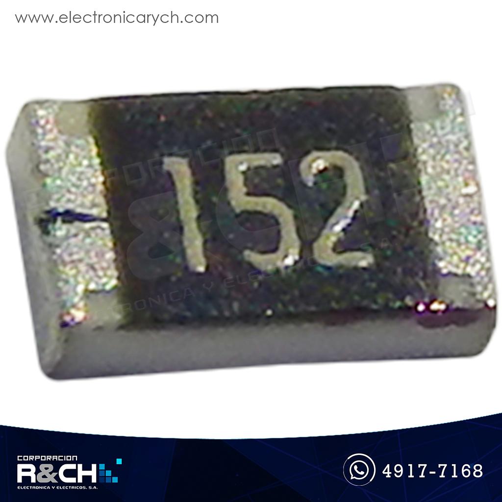 R0805-1.5K Resistencia 1.5K ohm 1/8W SMD