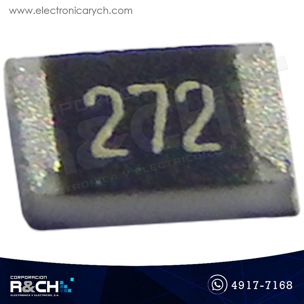 R0805-2.7K Resistencia 2.7K ohm 1/8W SMD
