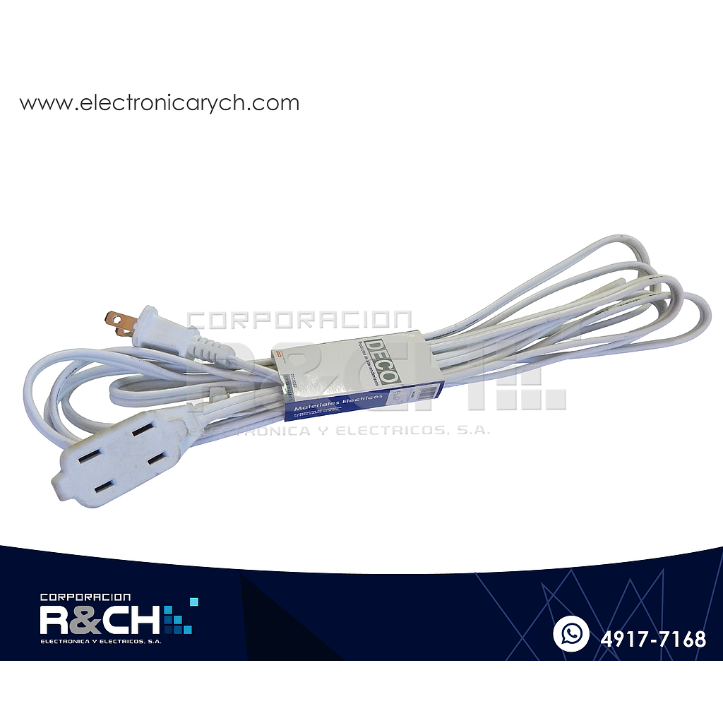 EX-12B extension electrica 12ft. blanca