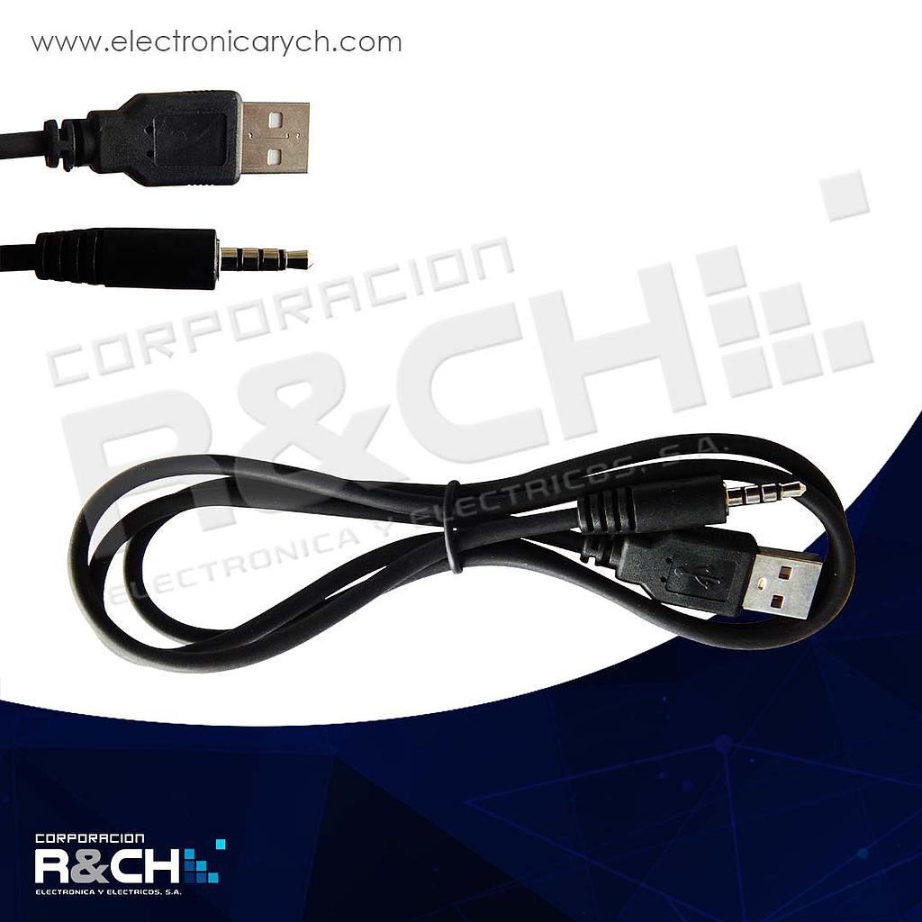 M-276 extension USB a plug 3.5mm stereo 3 canales 6"