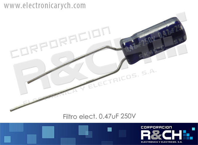 FE-0.47U/250 filtro elect. 0.47uF 250V