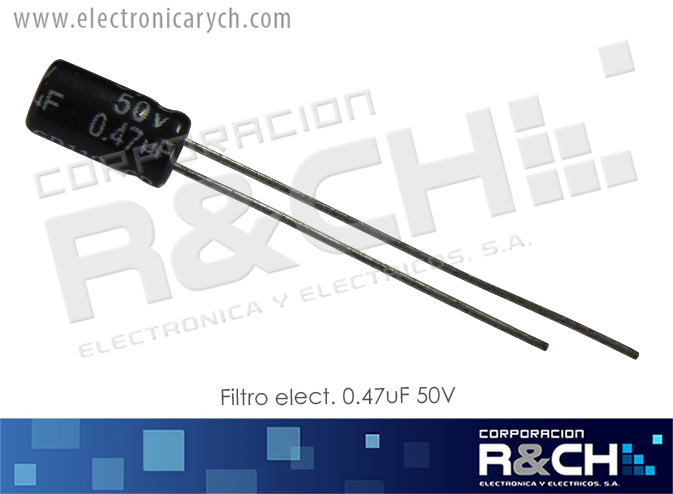 FE-0.47U/50 filtro elect. 0.47uF 50V 470nf