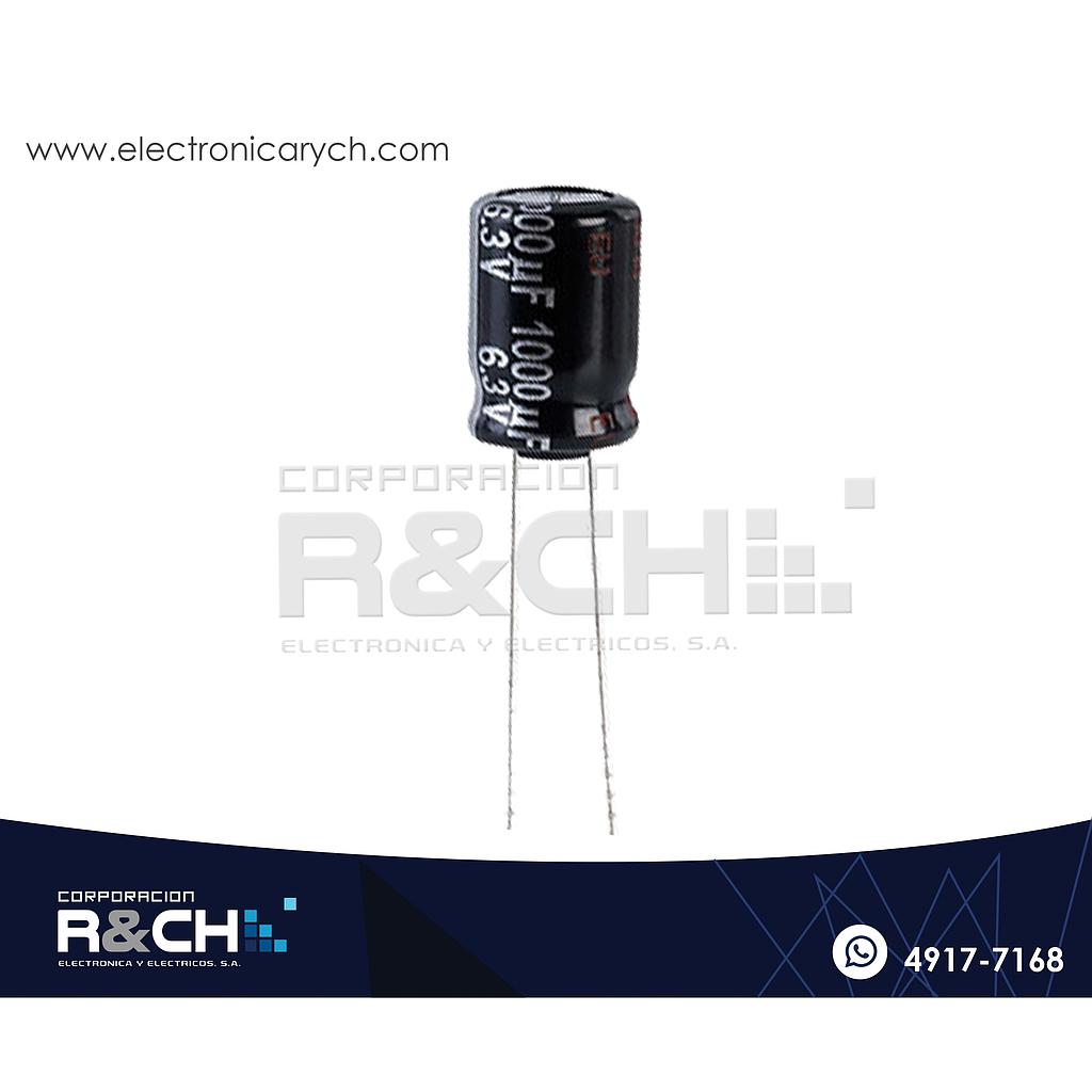 FE-1000U/6.3 filtro elect. 1,000uF 6.3V