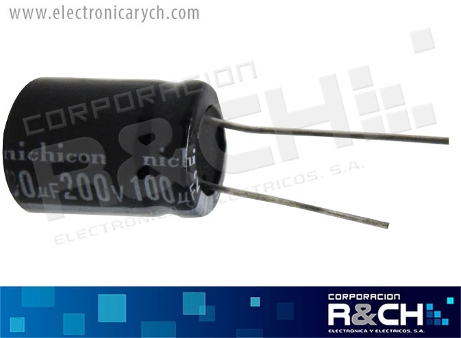 FE-100U/200 filtro elect. 100uF 200V