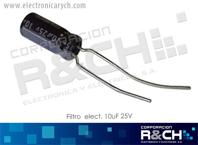 FE-10U/25 Filtro Electrolitico 10uF 25V