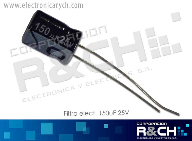 FE-150U/25 filtro elect. 150uF 25V