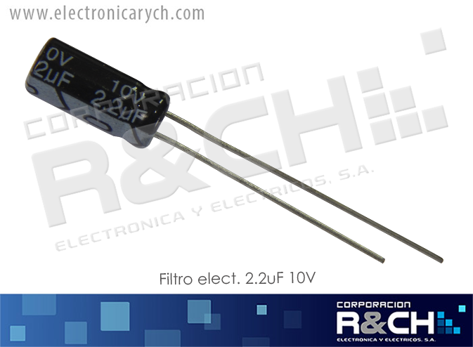 FE-2.2U/10 filtro elect. 2.2uF 10V