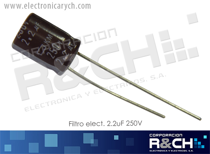FE-2.2U/250 filtro elect. 2.2uF 250V