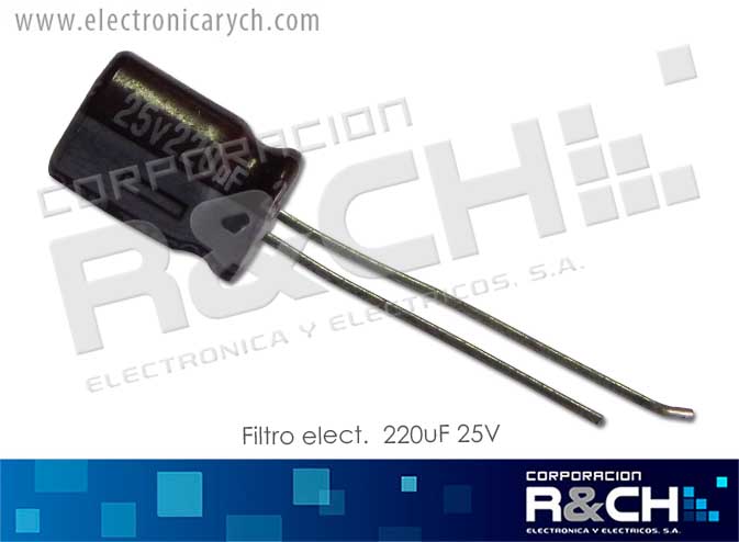 FE-220U/25 Filtro Electrolitico 220uF 25V