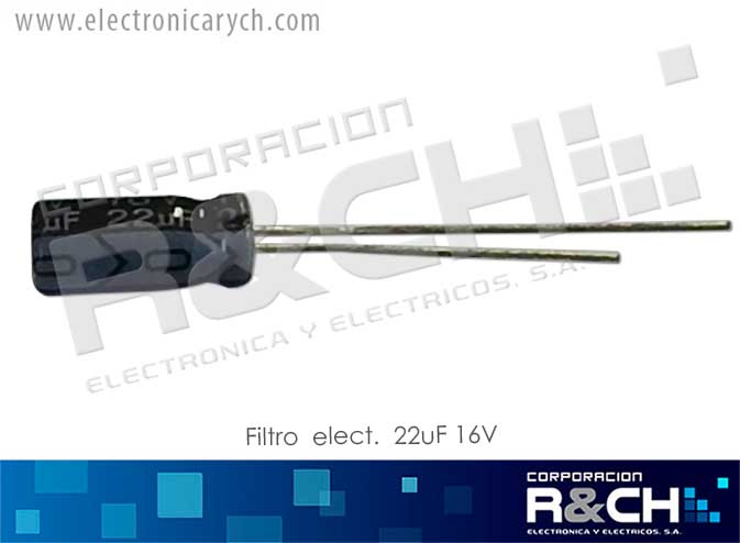 FE-22U/16 filtro elect. 22uF 16V