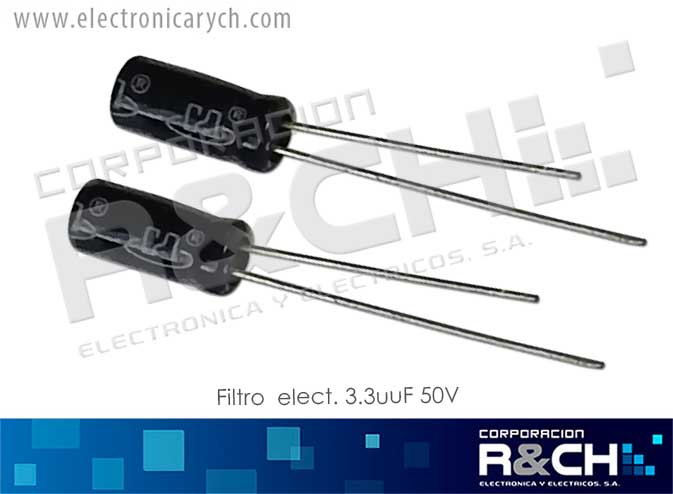 FE-3.3U/50 filtro elect. 3.3uuF 50V