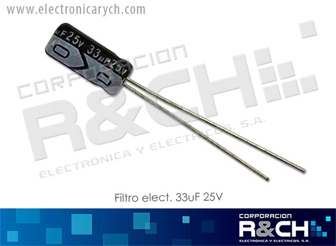 FE-33U/25 filtro elect. 33uF 25V