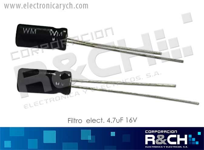 FE-4.7U/16 Filtro Electrolitico 4.7uF 16V