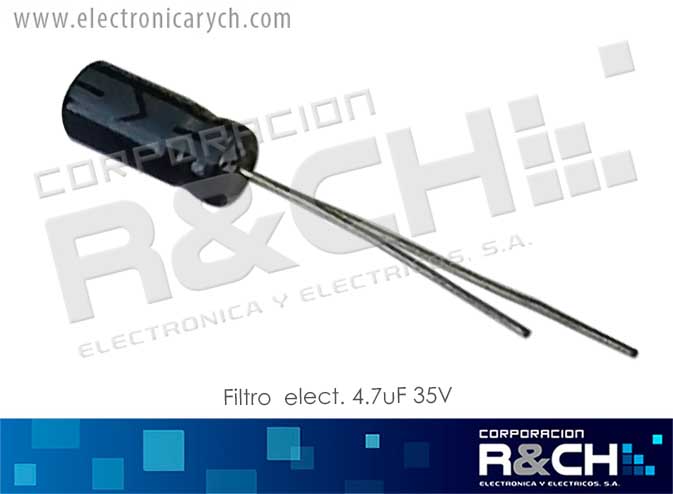 FE-4.7U/35 filtro elect. 4.7uF 35V