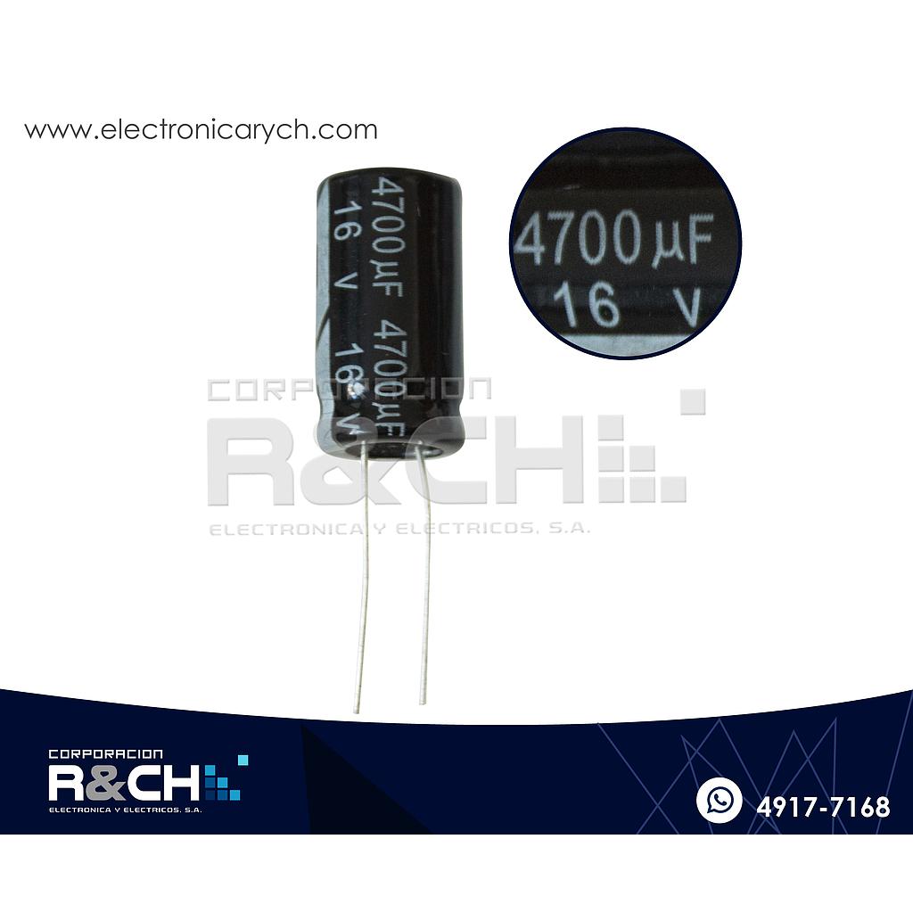 FE-4700U/16 filtro elect. 4700uF 16V