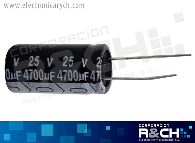 FE-4700U/25 filtro elect. 4700uF 25V