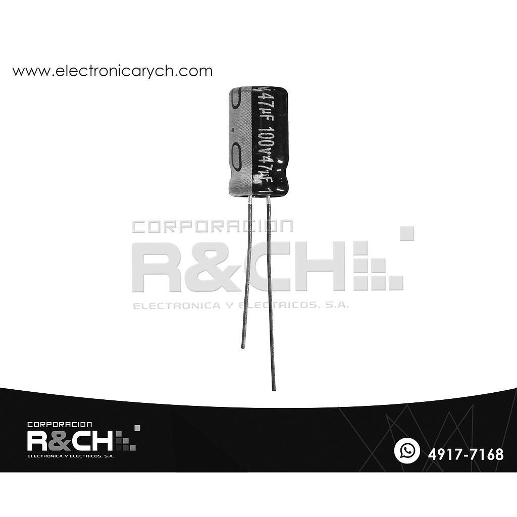 FE-47U/100 filtro elect. 47uF 100V