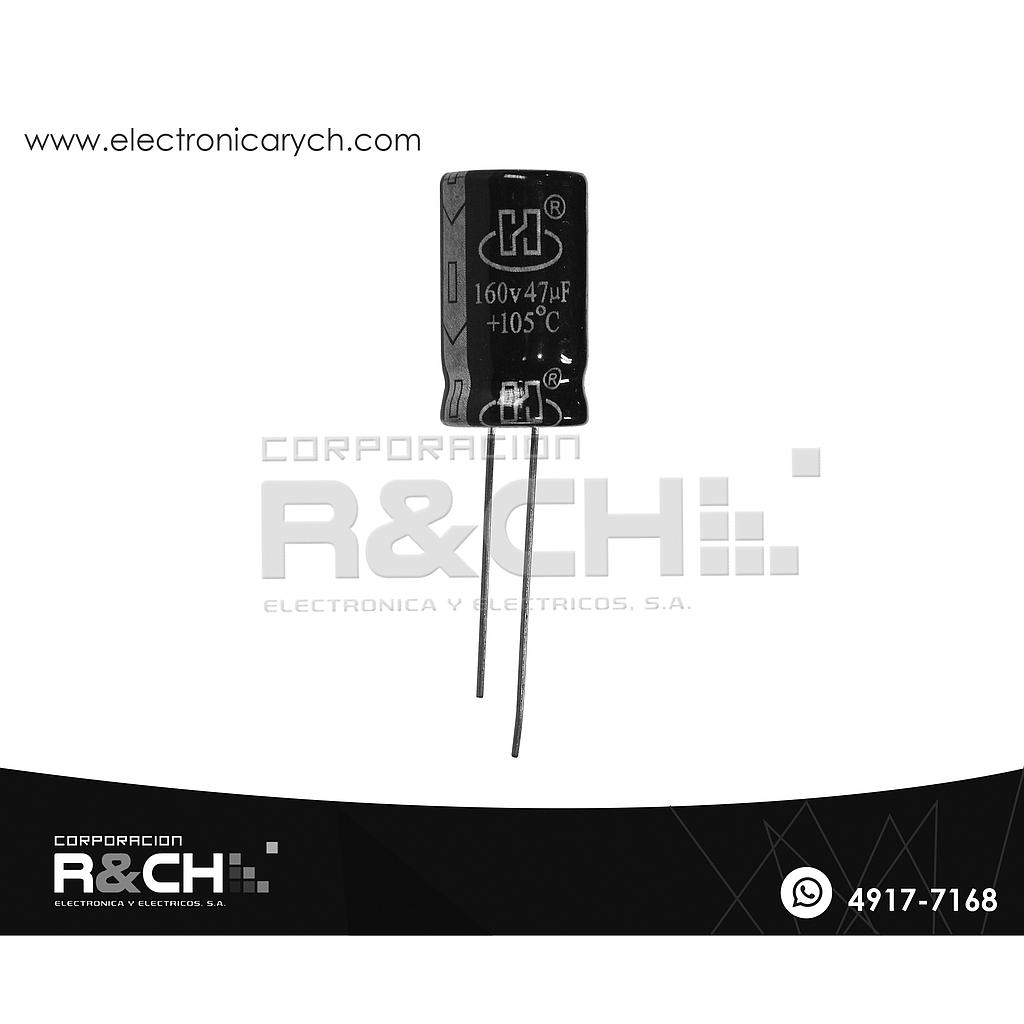 FE-47U/160 filtro elect. 47uF 160V